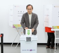 박남서 영주시장, 사전투표 후 투표 참여 독려